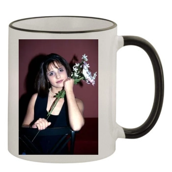 Sarah Michelle Gellar 11oz Colored Rim & Handle Mug