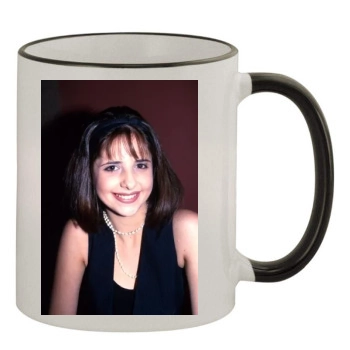 Sarah Michelle Gellar 11oz Colored Rim & Handle Mug