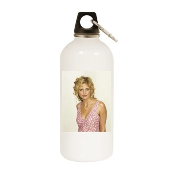 Sarah Michelle Gellar White Water Bottle With Carabiner