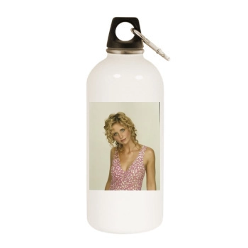 Sarah Michelle Gellar White Water Bottle With Carabiner