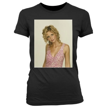 Sarah Michelle Gellar Women's Junior Cut Crewneck T-Shirt