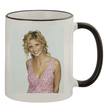 Sarah Michelle Gellar 11oz Colored Rim & Handle Mug