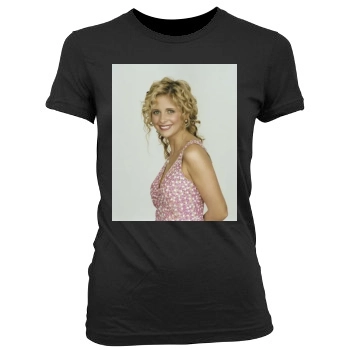 Sarah Michelle Gellar Women's Junior Cut Crewneck T-Shirt