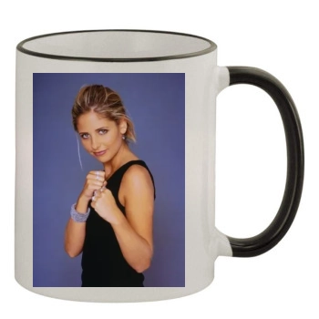 Sarah Michelle Gellar 11oz Colored Rim & Handle Mug