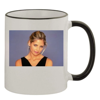 Sarah Michelle Gellar 11oz Colored Rim & Handle Mug