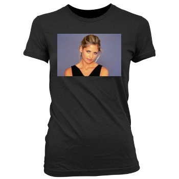 Sarah Michelle Gellar Women's Junior Cut Crewneck T-Shirt