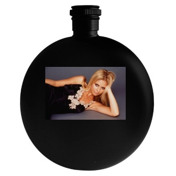 Sarah Michelle Gellar Round Flask