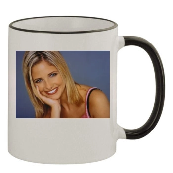 Sarah Michelle Gellar 11oz Colored Rim & Handle Mug