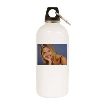 Sarah Michelle Gellar White Water Bottle With Carabiner