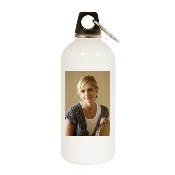 Sarah Michelle Gellar White Water Bottle With Carabiner