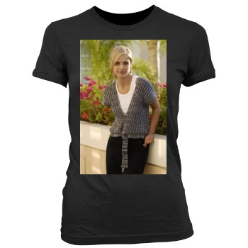 Sarah Michelle Gellar Women's Junior Cut Crewneck T-Shirt