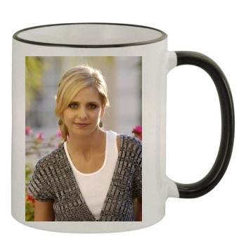 Sarah Michelle Gellar 11oz Colored Rim & Handle Mug