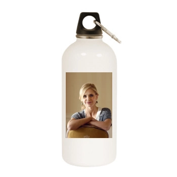 Sarah Michelle Gellar White Water Bottle With Carabiner