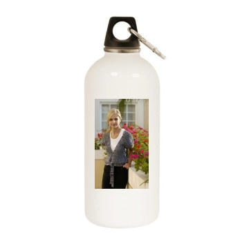 Sarah Michelle Gellar White Water Bottle With Carabiner