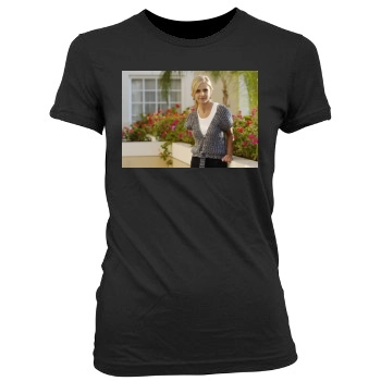 Sarah Michelle Gellar Women's Junior Cut Crewneck T-Shirt