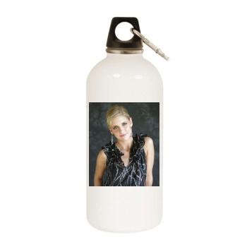 Sarah Michelle Gellar White Water Bottle With Carabiner