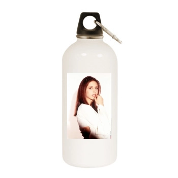 Sarah Michelle Gellar White Water Bottle With Carabiner