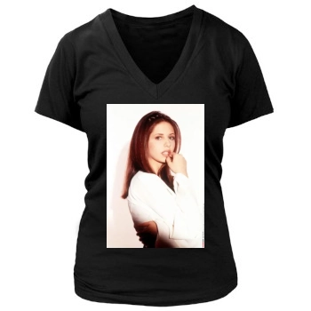 Sarah Michelle Gellar Women's Deep V-Neck TShirt