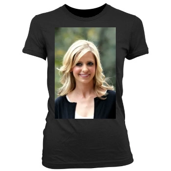 Sarah Michelle Gellar Women's Junior Cut Crewneck T-Shirt