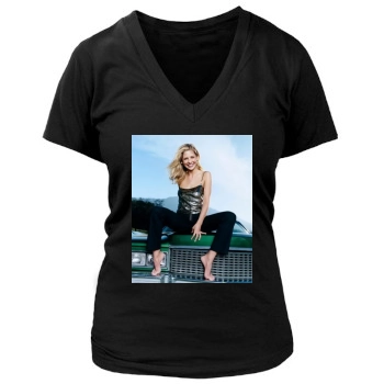 Sarah Michelle Gellar Women's Deep V-Neck TShirt