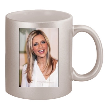 Sarah Michelle Gellar 11oz Metallic Silver Mug