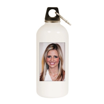 Sarah Michelle Gellar White Water Bottle With Carabiner