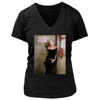 Sarah Michelle Gellar Women's Deep V-Neck TShirt