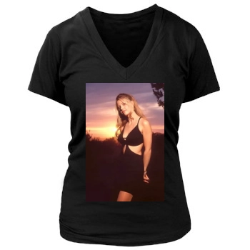 Sarah Michelle Gellar Women's Deep V-Neck TShirt