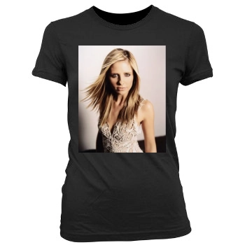 Sarah Michelle Gellar Women's Junior Cut Crewneck T-Shirt