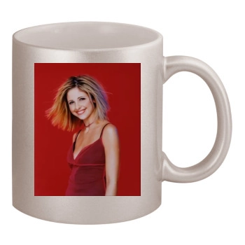 Sarah Michelle Gellar 11oz Metallic Silver Mug