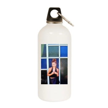 Sarah Michelle Gellar White Water Bottle With Carabiner