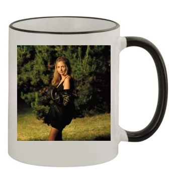 Sarah Michelle Gellar 11oz Colored Rim & Handle Mug