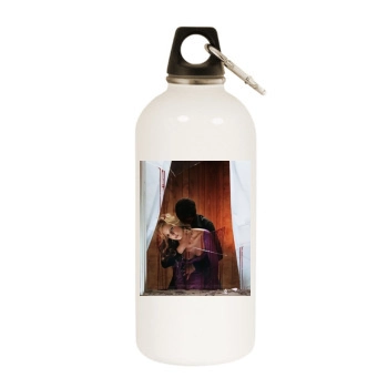 Sarah Michelle Gellar White Water Bottle With Carabiner