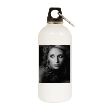 Sarah Michelle Gellar White Water Bottle With Carabiner