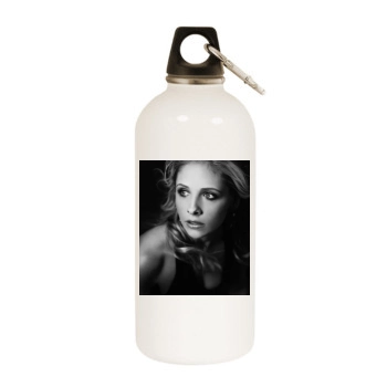 Sarah Michelle Gellar White Water Bottle With Carabiner