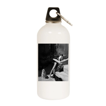 Sarah Michelle Gellar White Water Bottle With Carabiner