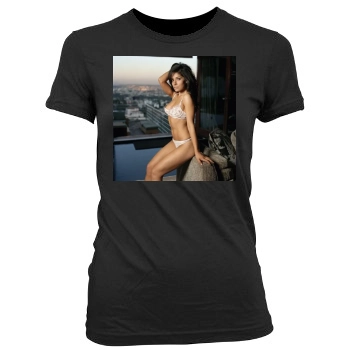 Sarah Shahi Women's Junior Cut Crewneck T-Shirt