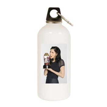 Sarah Silverman White Water Bottle With Carabiner