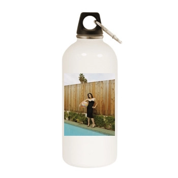 Sarah Silverman White Water Bottle With Carabiner