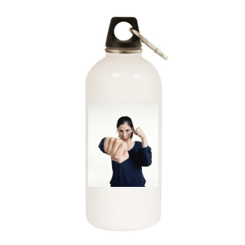 Sarah Silverman White Water Bottle With Carabiner