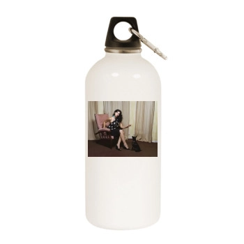 Sarah Silverman White Water Bottle With Carabiner