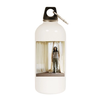 Sarah Silverman White Water Bottle With Carabiner