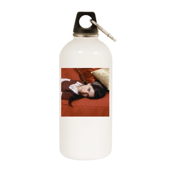 Sarah Silverman White Water Bottle With Carabiner