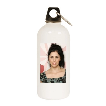 Sarah Silverman White Water Bottle With Carabiner