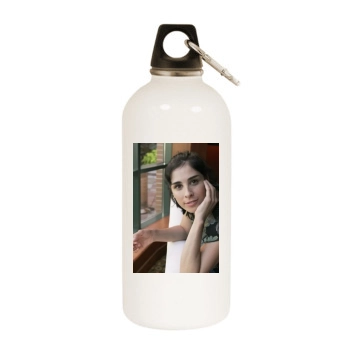 Sarah Silverman White Water Bottle With Carabiner