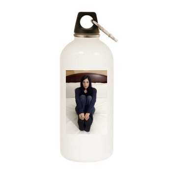 Sarah Silverman White Water Bottle With Carabiner