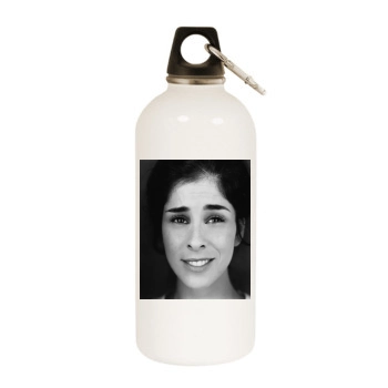 Sarah Silverman White Water Bottle With Carabiner