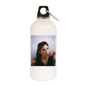 Sarah Silverman White Water Bottle With Carabiner