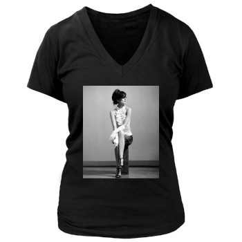 Sarah Wayne Callies Women's Deep V-Neck TShirt