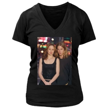 Sarah Wayne Callies Women's Deep V-Neck TShirt